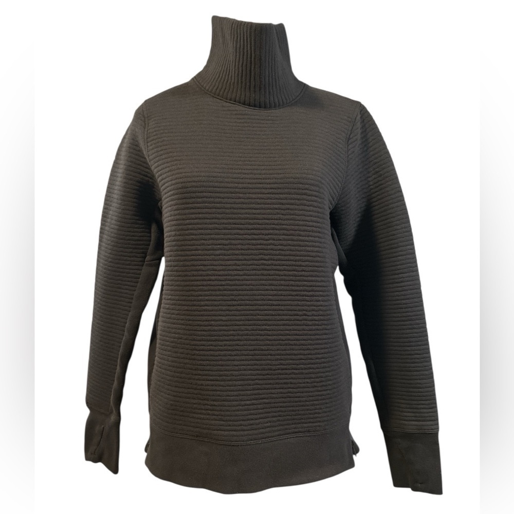 All in Motion Black Ribbed Turtleneck Sweater